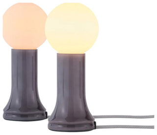 Shore Table Lamp Smoke Grey With G95 Led Bulb, Set of 2