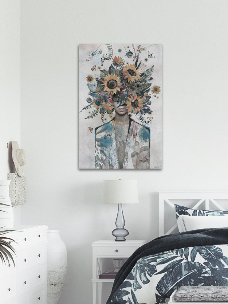 "Be a Sunflower" Painting Print on Wrapped Canvas, 24x36