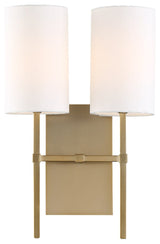 Veronica 2 Light Sconce in Aged Brass