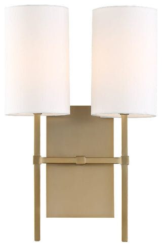 Veronica 2 Light Sconce in Aged Brass