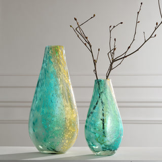 Uttermost High Tide Glass Vases, Set of 2