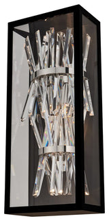 Matte Balck LED Outdoor Wall Sconce, Glacier Esterno Collection