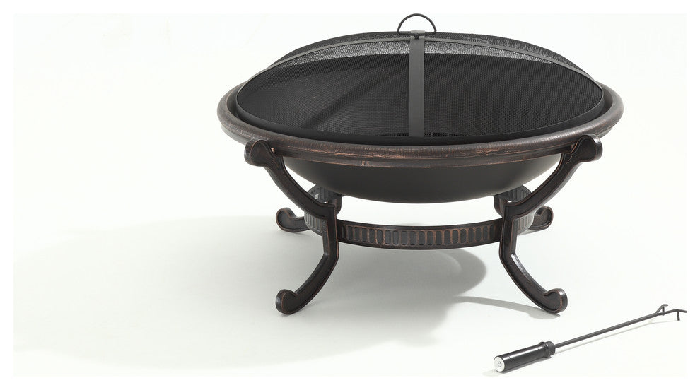 Outdoor 35" Cast Iron Fire Pit
