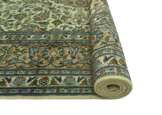 Fine Vintage Tabriz Allison Ivory/Beige Rug, 6'3 x 9'3