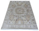 8'9x12, Hand-Knotted, Ivory Persian Tabriz Gombad With Silk Oriental Rug