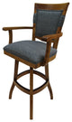 Swivel Solid Wood Extra Tall Stool, 410, Brown Cedar, 34"