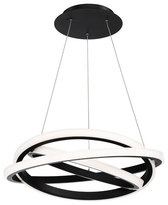 Veloce 24" LED Chandelier 3000K, Black