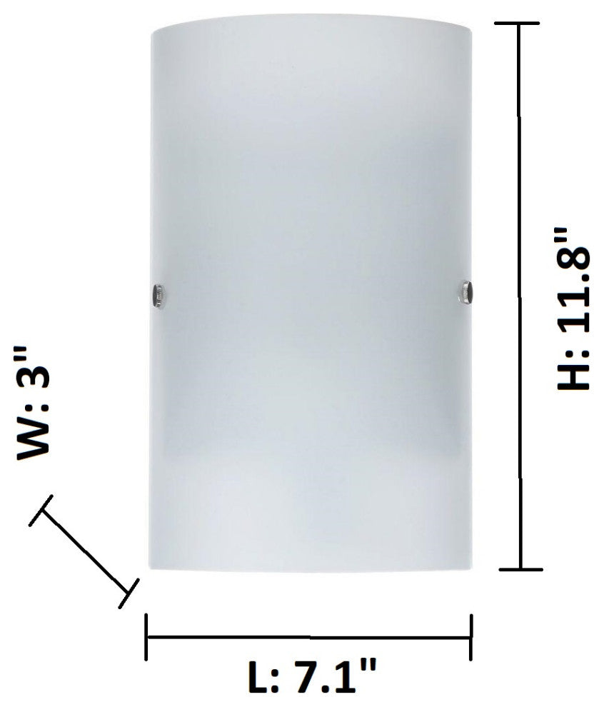 Troy 3 1-Light Sconce, Matte Nickel, White Glass Shade