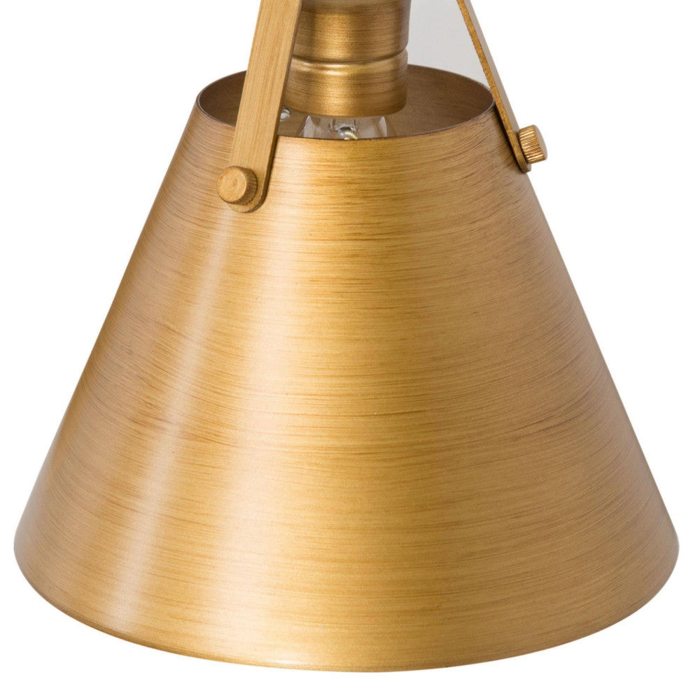 LNC Modern Antique Brushed Gold 3-Light Bathroom Vanity Light