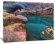 Beautiful Turquoise Melt Pool, Landscape Canvas Art Print, 40"x30"