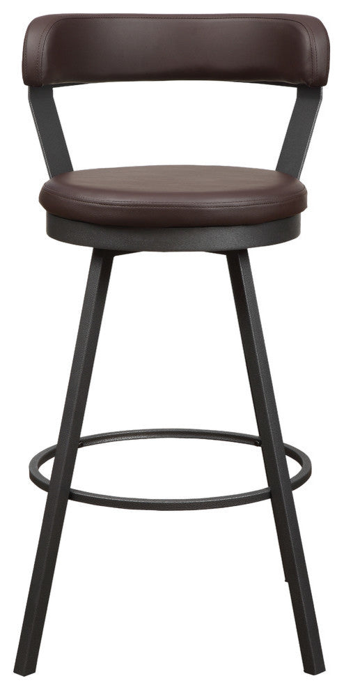 Sonya Pub Height Swivel Stools, Set of 2, Brown