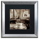 Alan Blaustein ''Tuscany Caffe IV'' Art, Silver Frame, Black Mat, 16x16