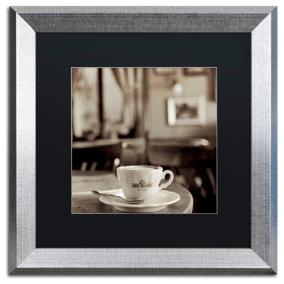 Alan Blaustein ''Tuscany Caffe IV'' Art, Silver Frame, Black Mat, 16x16