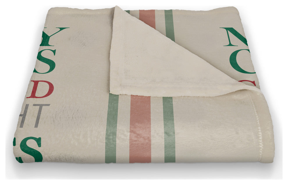 Holiday Words 2 50x60 Coral Fleece Blanket