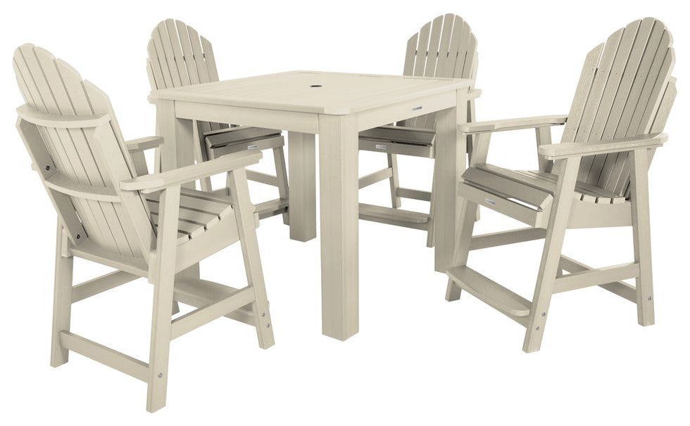 Hamilton 5-Piece Square Counter-Height Dining Set, Whitewash