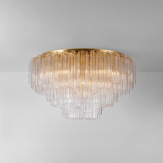 Corbett Lighting Varenna Semi Flush, Vintage Gold Leaf, 48"Dx28.5"H