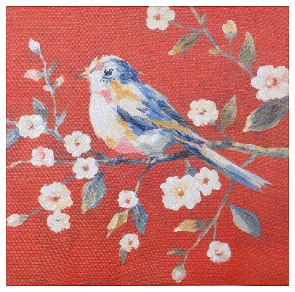Singing Solo I Hand Embellished Canvas Print 16"Wx16"H1"D