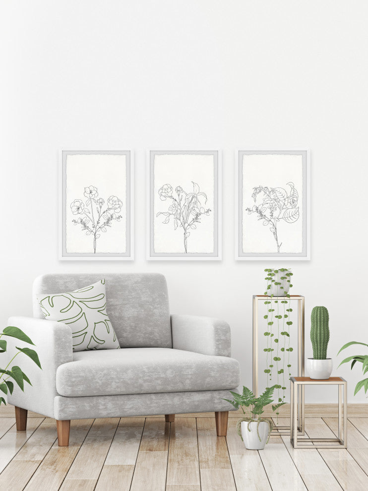 Plant Dreams Triptych, Set of 3, 24x36 Panels