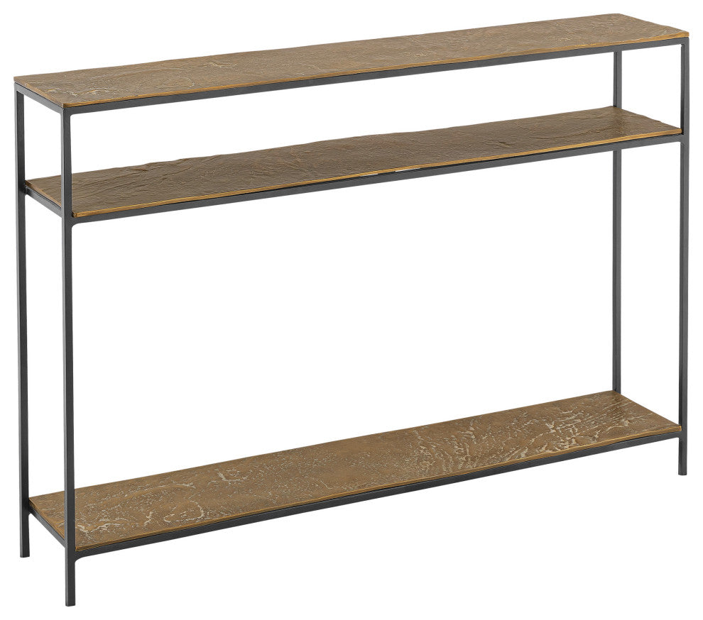 Lathi Brass Console Table
