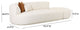 Fickle 2-Piece Chaise Modular Left Arm Facing Sofa, Cream