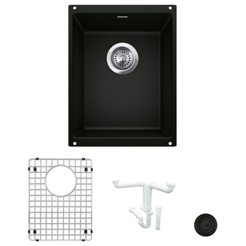 Blanco KA-513422 Precis 13-3/4" Undermount Single Basin Granite - Coal Black