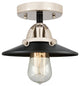 INNOVATIONS LIGHTING 288-1C-BPN-M6-BK-LED Railroad 1 Light Semi-Flush Mount