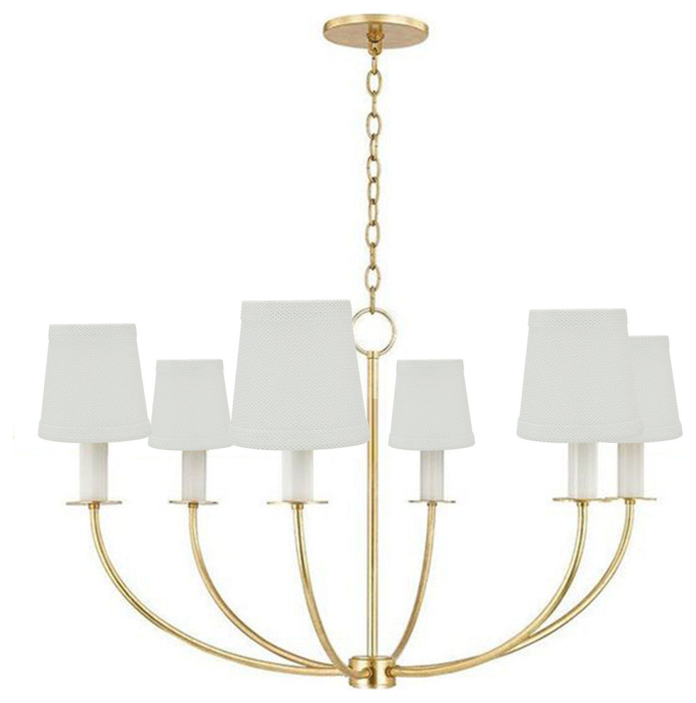 Aspen Creative 32718-X Hardback Empire Clip-On Lamp Shade White 3" x 4" x 4", Pack Set of 9