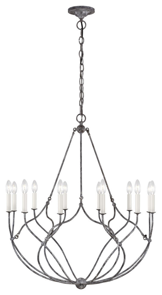 Richmond Medium Chandelier, Weathered Galvanized