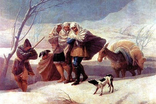 The Snowstorm - Framed Paper Poster 20" x 30"