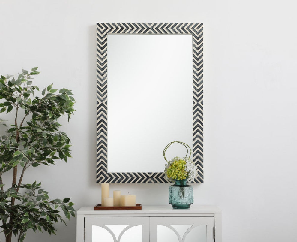 Omar Rectangle Mirror, 28", Chevron