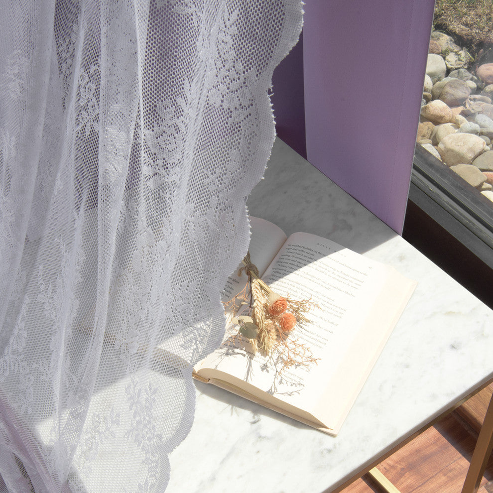 Rose Sheers and Blackout Curtains, Lavender, 52"x96"