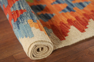 Geometric Kilim Oriental Wool Rug 4x6