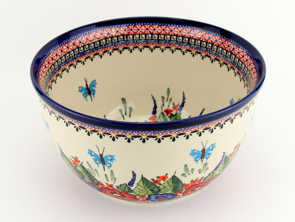 Polish Pottery 5-Quart Mixing Bowl "“ Handmade Stoneware by Zaklady Boleslawiec