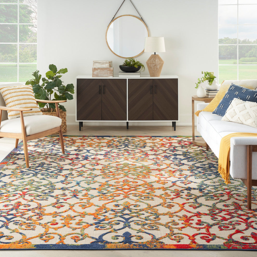 Nourison Aloha 10' x 14' Multicolor Contemporary Area Rug