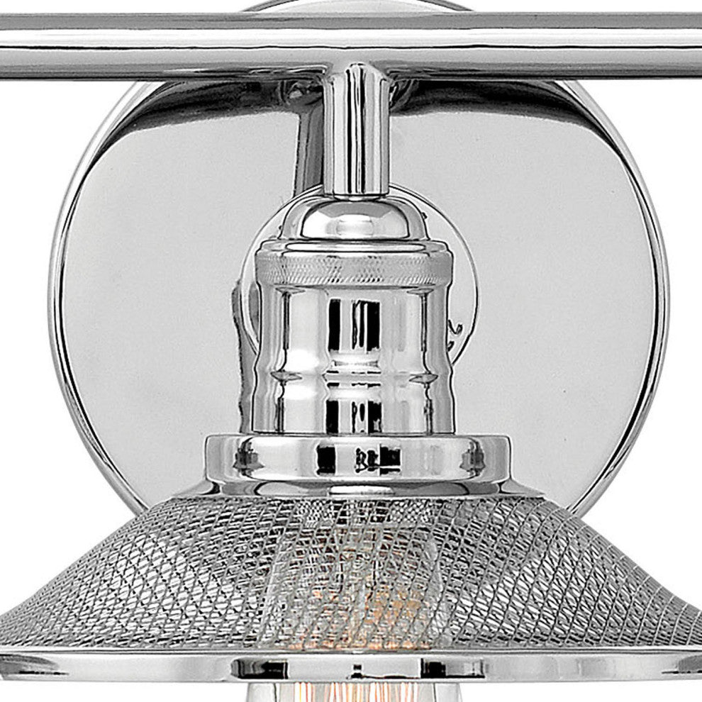 Hinkley Rigby Medium Three Light Vanity, Polished Nickel
