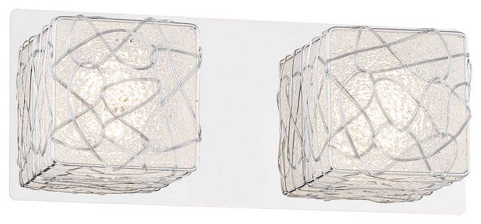 George Kovacs P5292-077-L, Livewire, 2-Light LED Bath Vanity In Metal