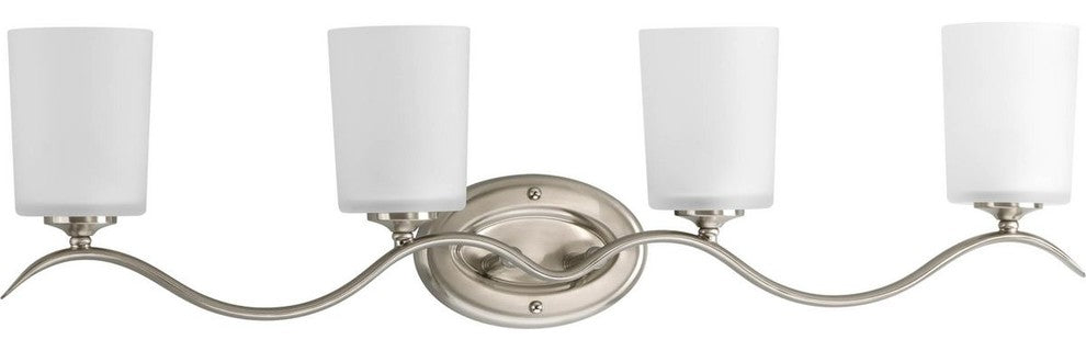 Inspire Collection 4-Light Bath Light, Brushed Nickel