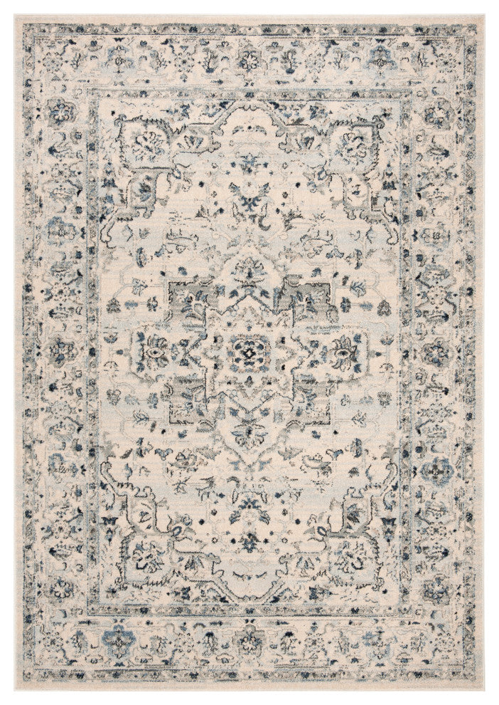 Safavieh Charleston CHL411M Rug, Ivory/Light Blue, 6' X 9'