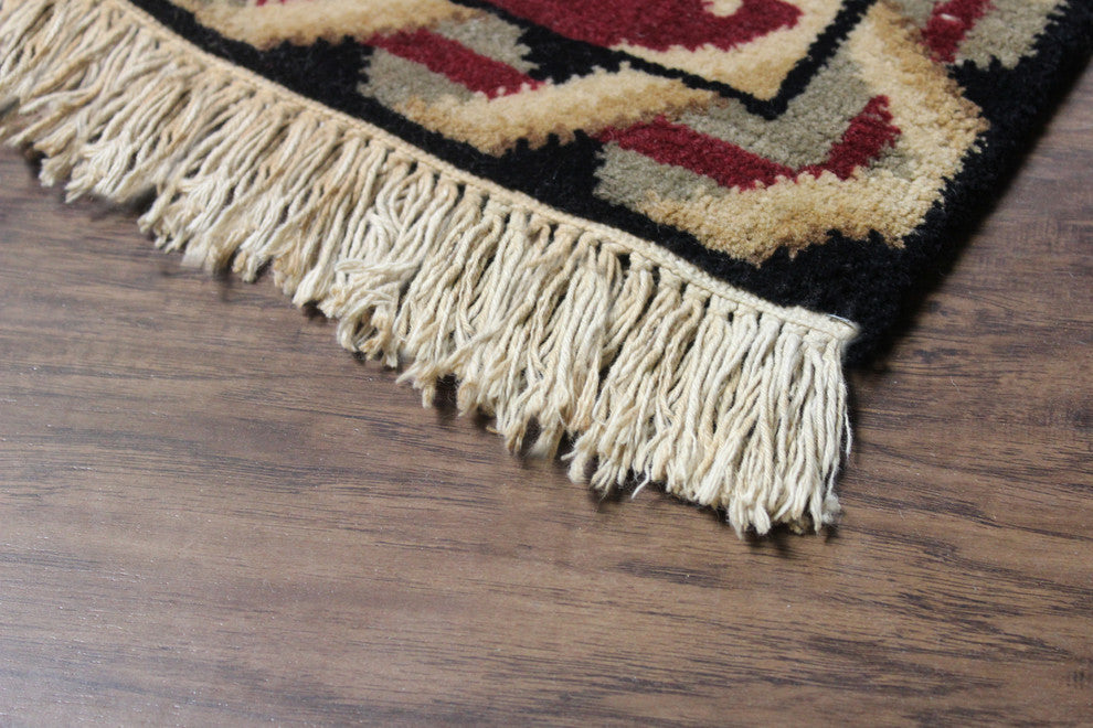 Renaissance Hand-Knotted Rug, Beige/Burgundy