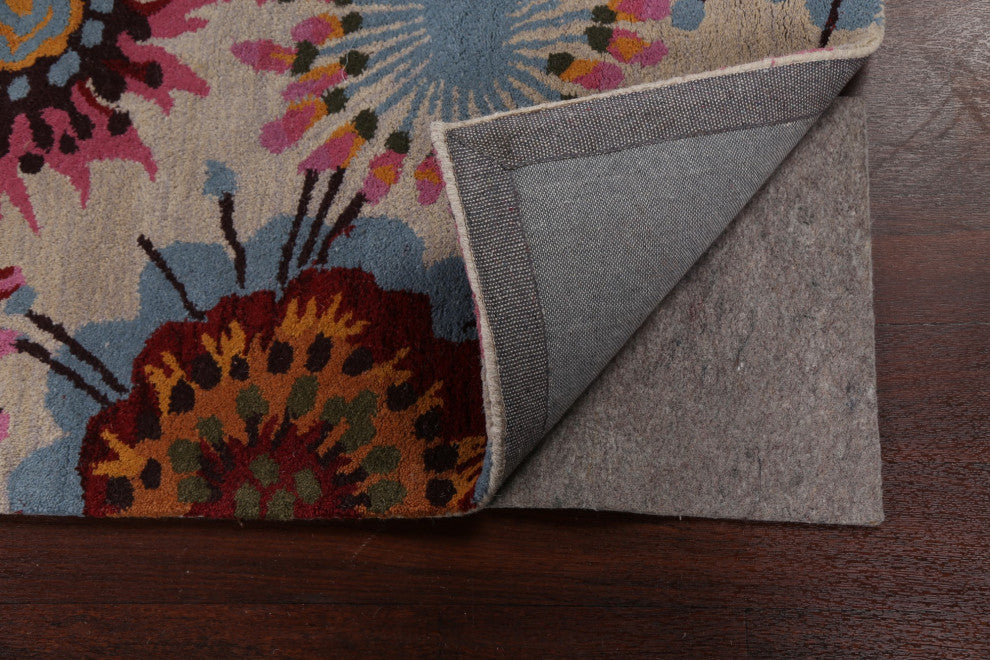 Floral Contemporary Oriental Runner Rug Hand-tufted Wool Carpet 3x10