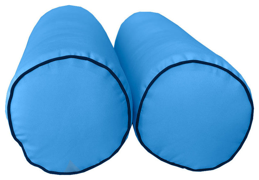 Style6 Twin Contrast Trim Mattress Bolster Pillow Outdoor Slip Cover ONLY AD102