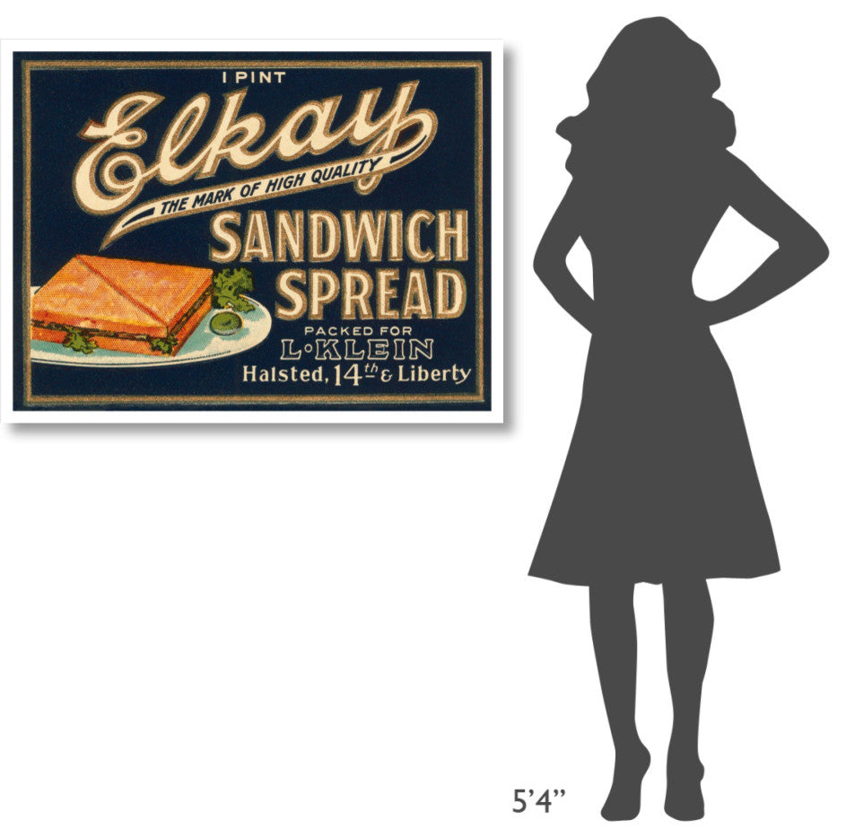 "Elkay Sandwich Spread" Digital Paper Print by Retrolabel, 42"x32"
