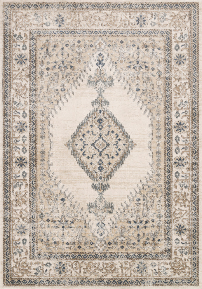 Teagan TEA-02 Area Rug, Oatmeal/Ivory, 18" X 18" Sample