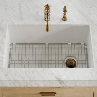 Whitehaus WHUF3419 Fireclay 34" Undermount Single Basin Fireclay - White