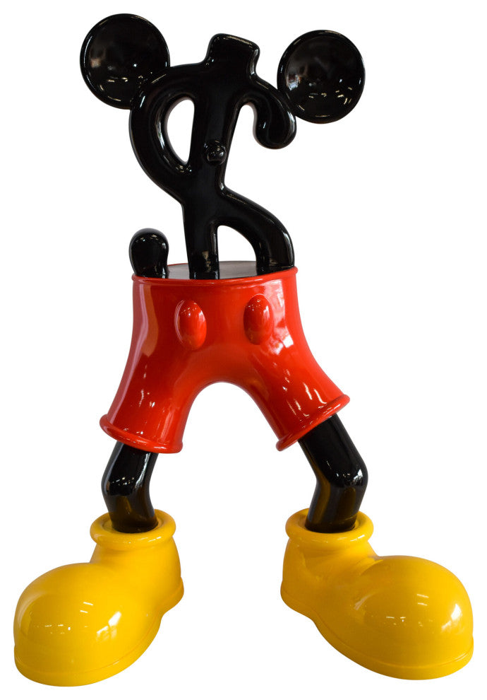 Distinctive and Playful Mickey Themed Dollar Sign Resin Statue 22" x 15" x 29"