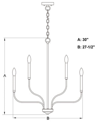 Harris 27.5" 9 Light Chandelier Satin Nickel