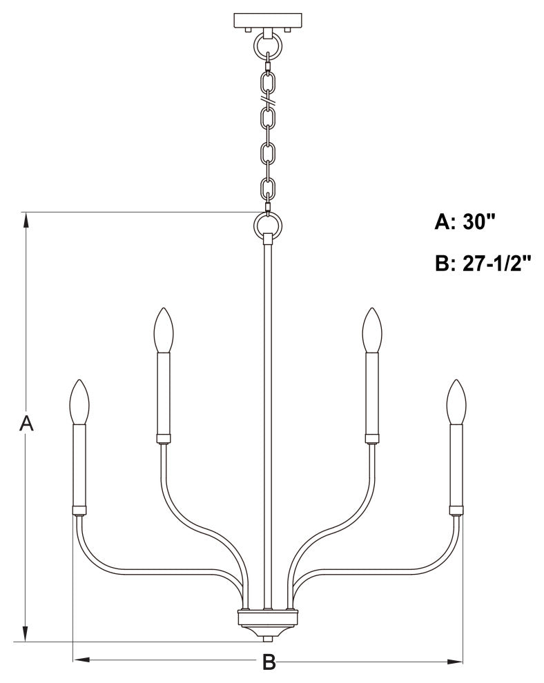 Harris 27.5" 9 Light Chandelier Satin Nickel