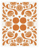 "Retro Orange Otomi Monotone" Digital Paper Print by Elyse DeNeige, 30"x37"