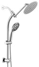 Rainfall 8" Round Shower Head With High Pressure Handheld Sprayer Set, Chrome