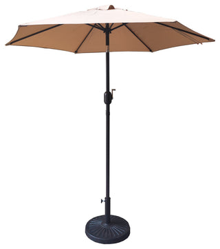 Davee 7.5' Market Umbrella With Stand/Base, Tan